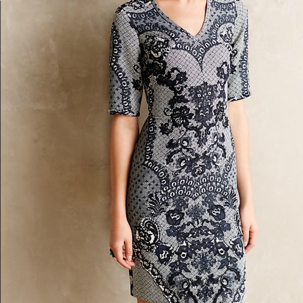 Yoana Baraschi blue lace print dress
